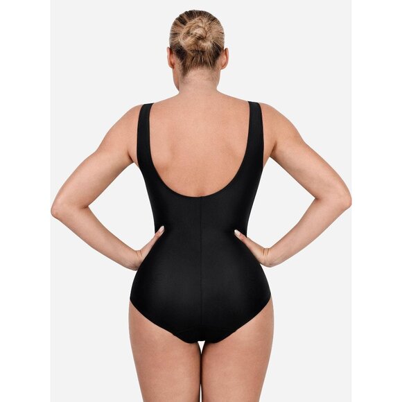 Popilush The Shapewear Swimsuit Deep-V Neck One-Piece Black 3XL NWT - Picture 3 of 5